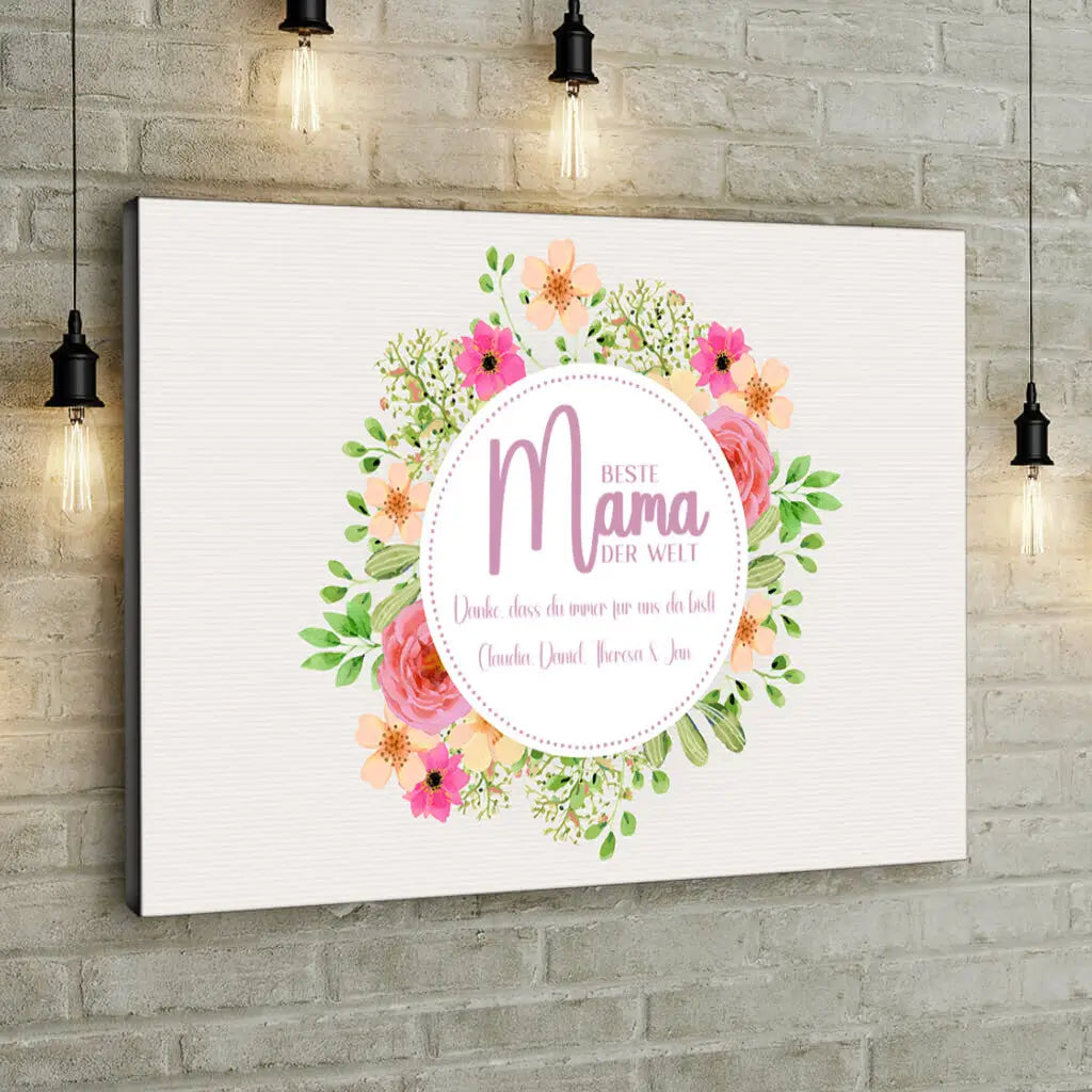 World's best Mom - Personalized Custom Canvas