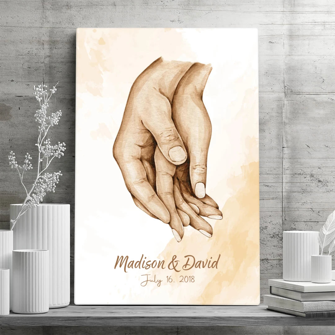 Hands of Love - Personalized Custom Canvas