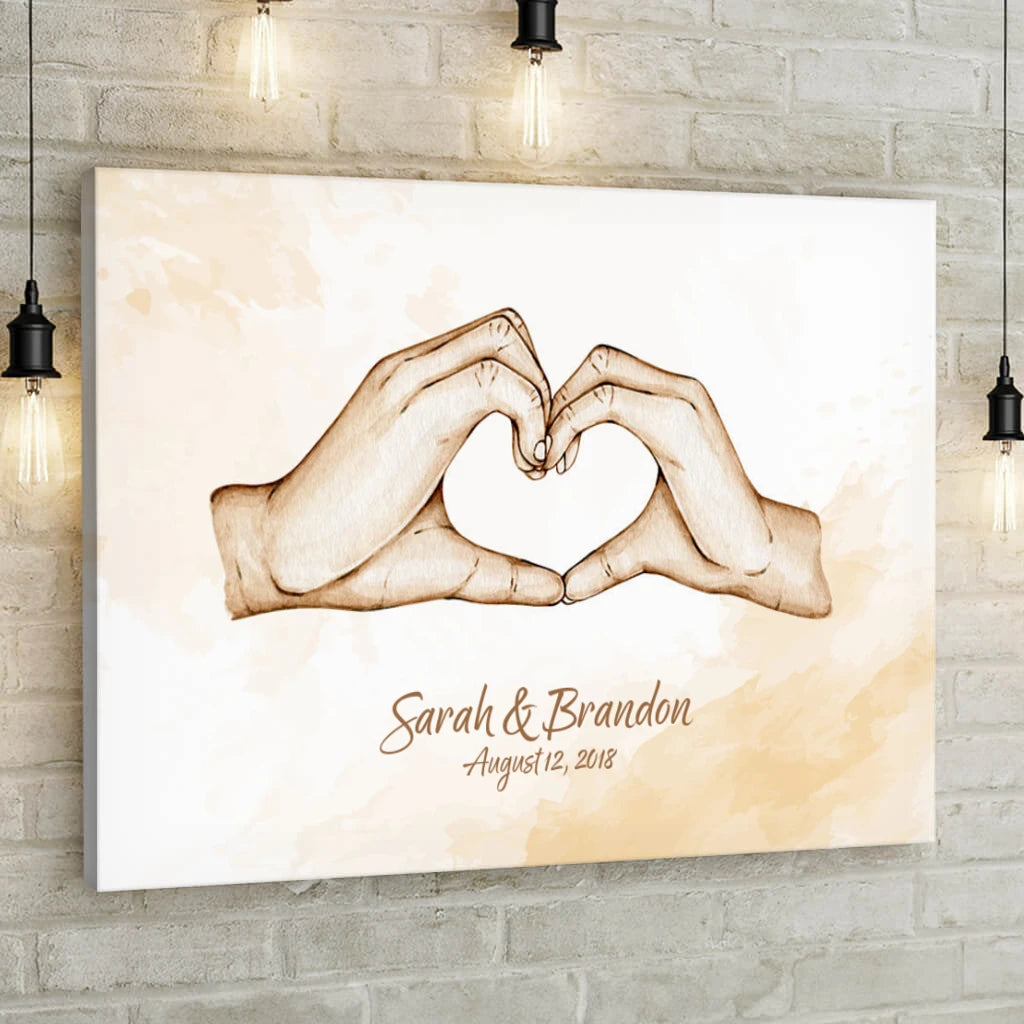 Love in Our Hands - Personalized Custom Canvas