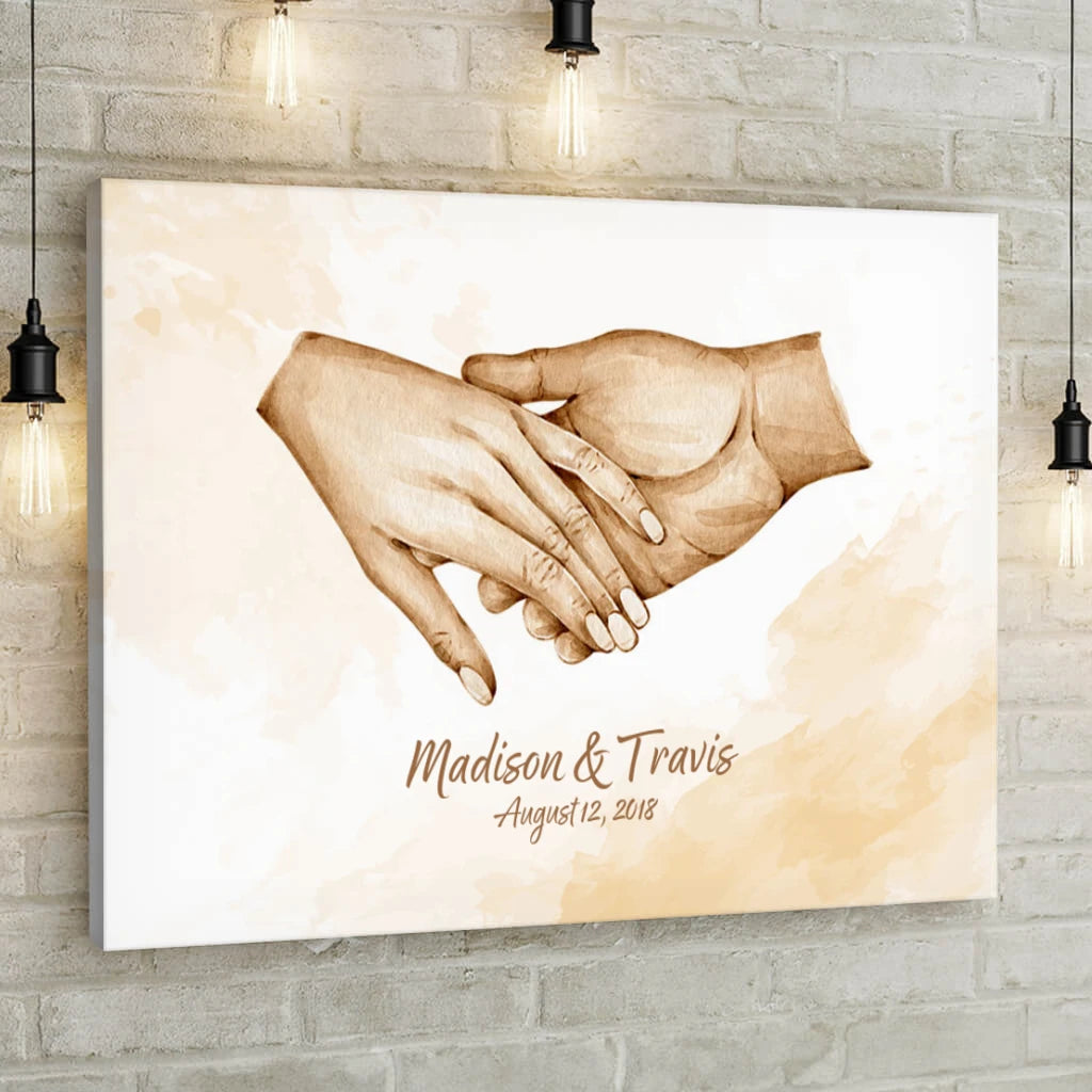 Holding Hands - Personalized Custom Canvas