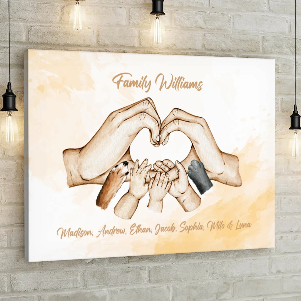 Family Joy - Personalized Custom Canvas