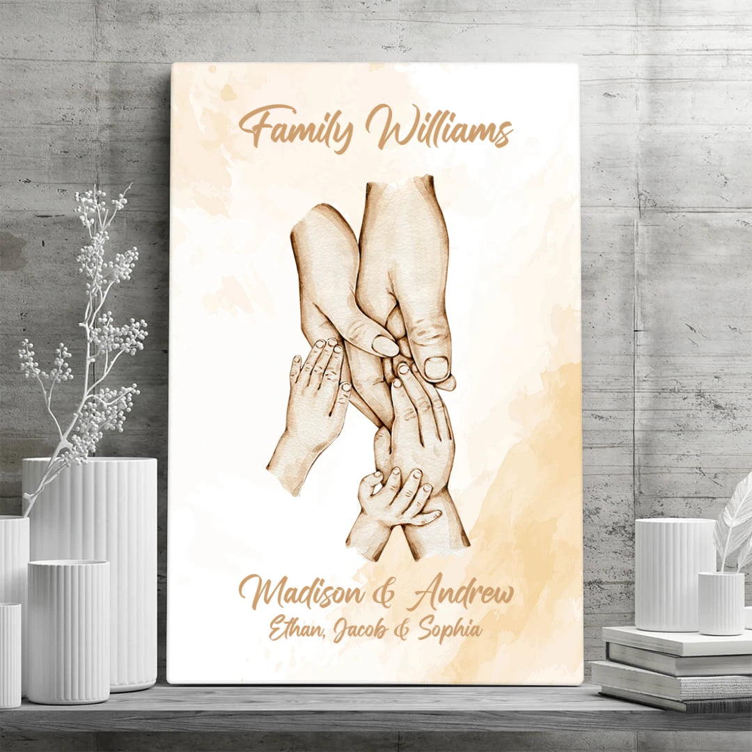 Family Hands - Personalized Custom Canvas