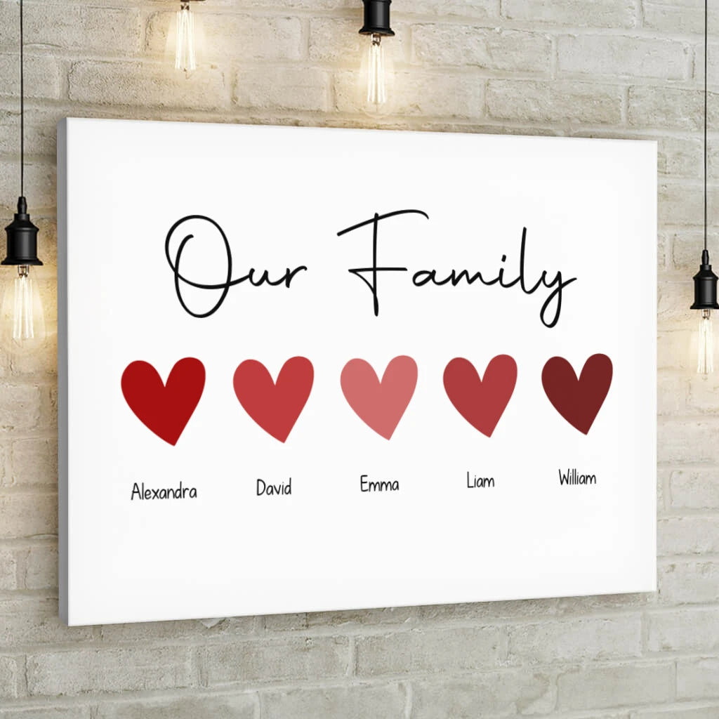 Our Family - Personalized Custom Canvas