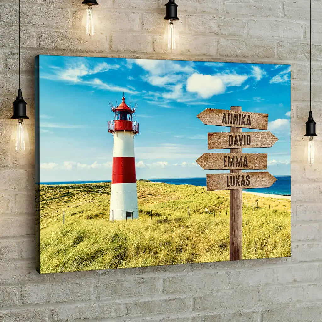 Lighning House - Signpost - Personalized Custom Canvas