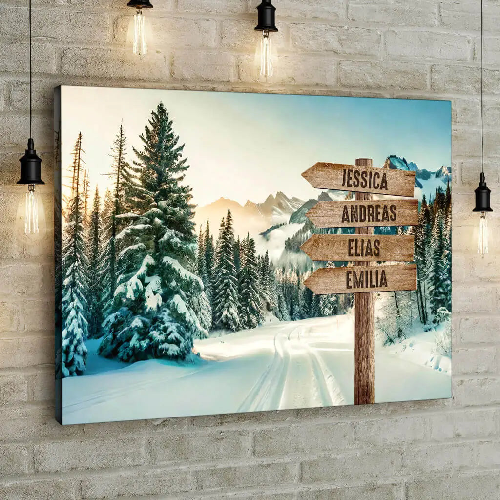 Winter Landsape - Personalized Custom Canvas