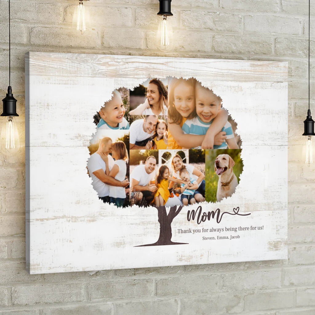 Picture Tree Mom - Personalized Custom Canvas