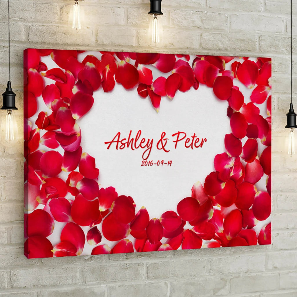 Rose Heart - Personalized Custom Canvas