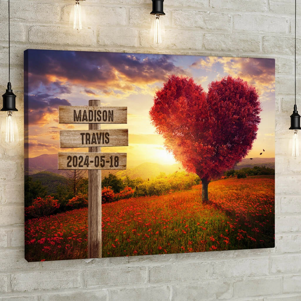 Heart Tree - Personalized Custom Canvas