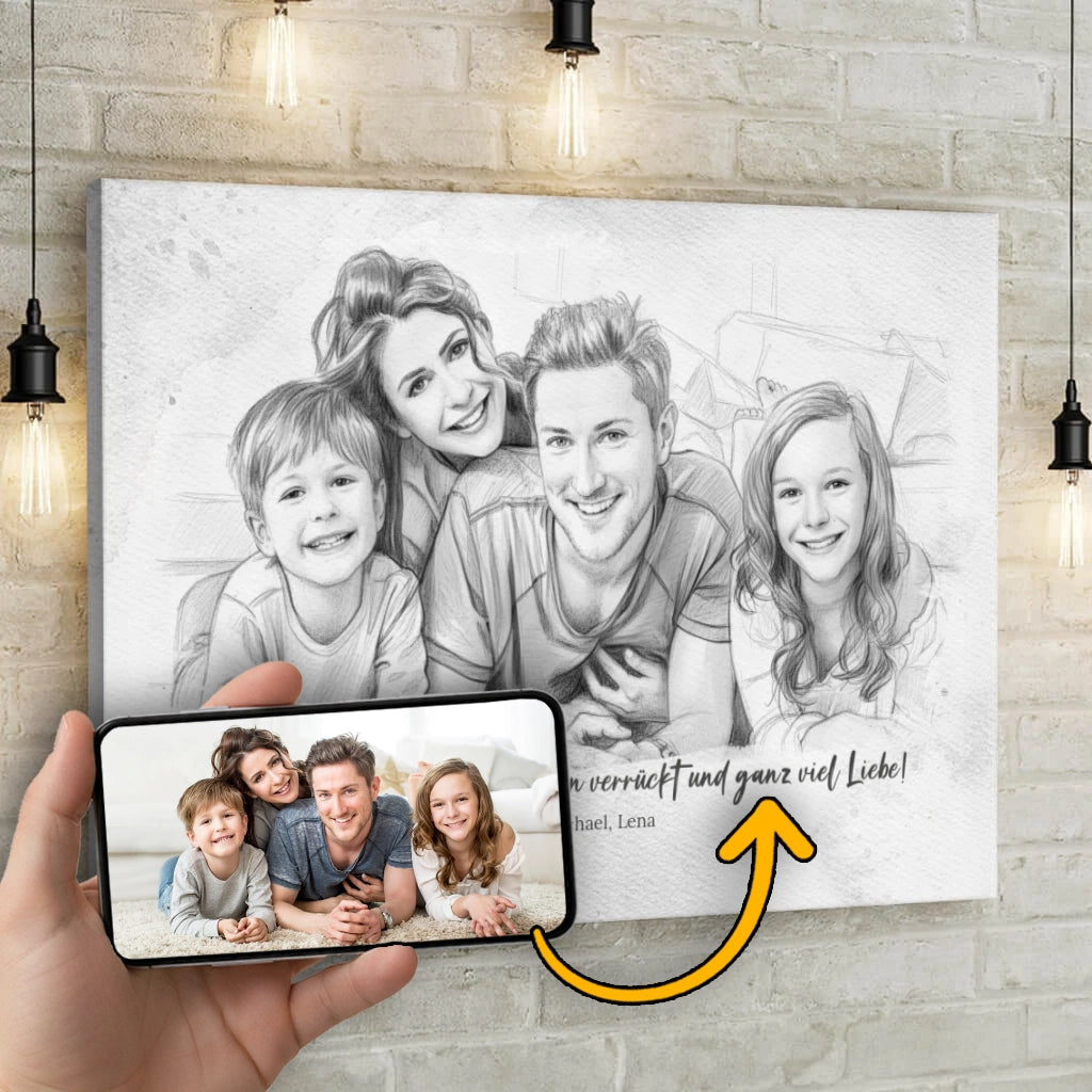 Your Family Photo, Turned into Art - Personalized Custom Canvas