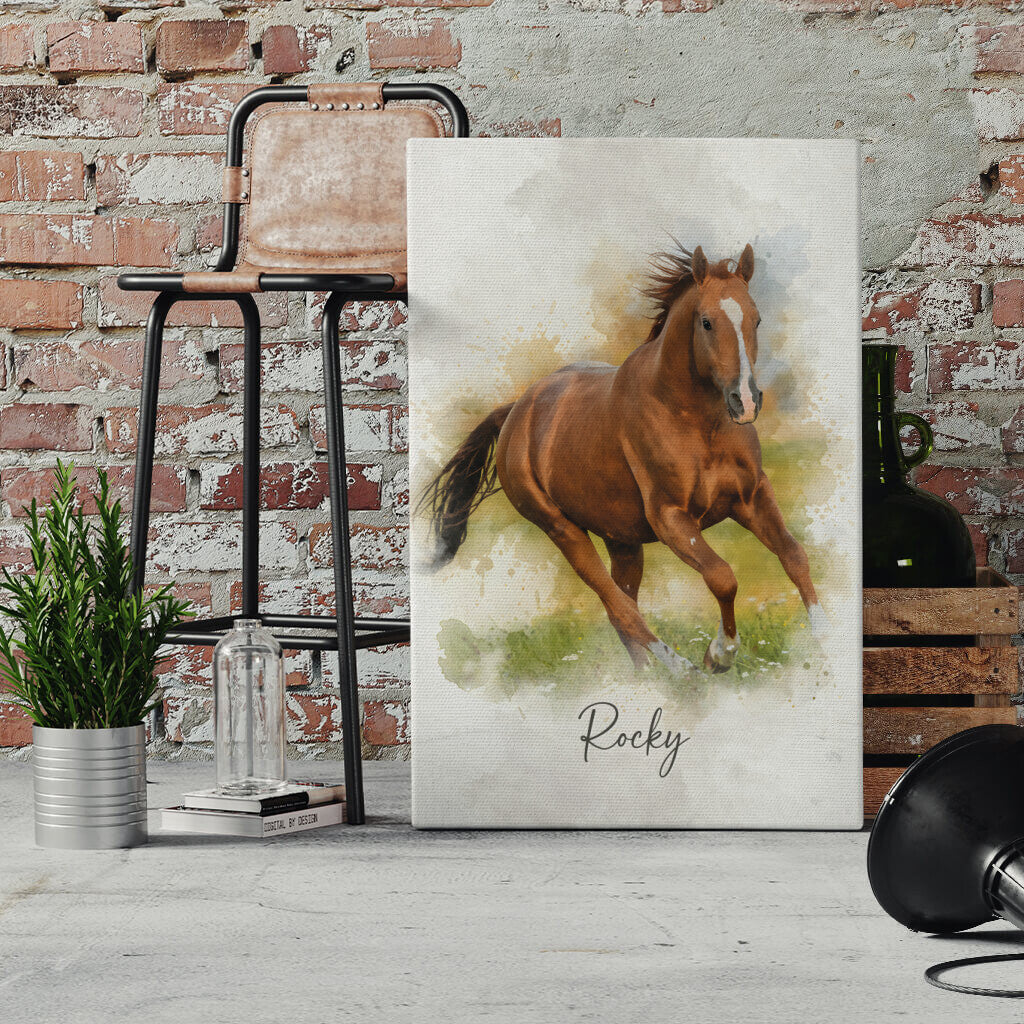 Your Horse, Turned Into Art - Personalized Custom Canvas